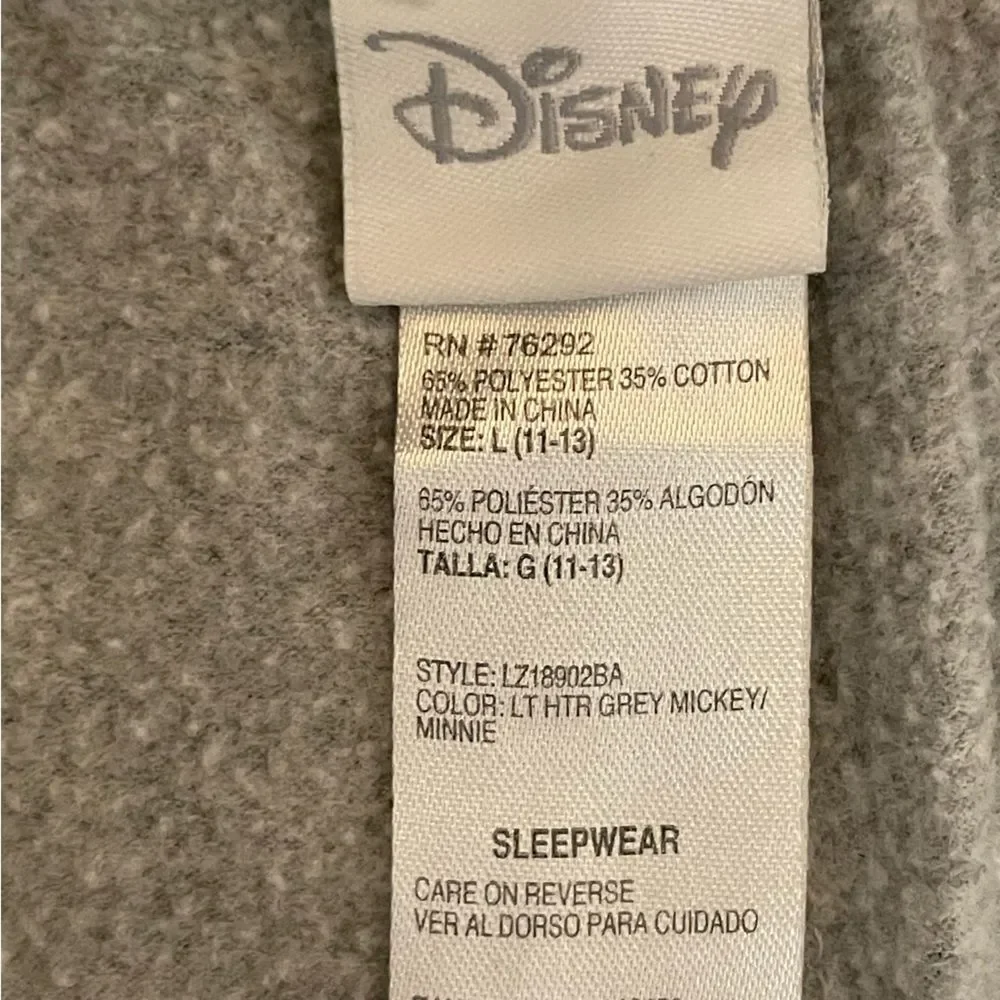 Disney Sleepwear Mickey & Minnie Grey & Pink Sweatpants Women’s Size Large - Picture 6 of 7